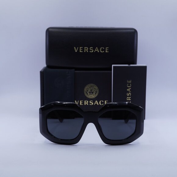 Versace VE4424U GB1/87 Geometric Sunglasses - Black/Grey - Picture 3 of 11